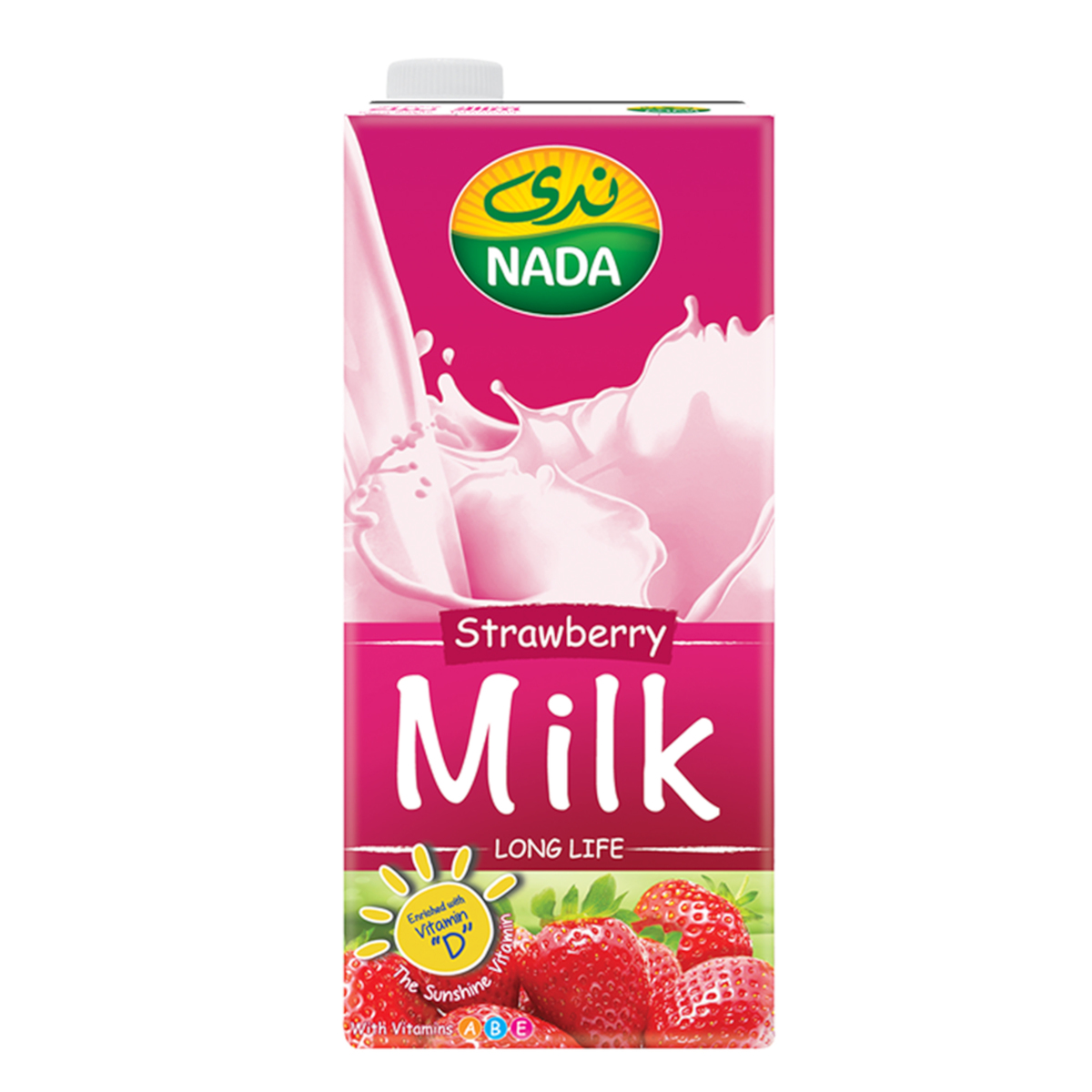 Nada Long Life Milk Strawberry 4 x 1 Litre