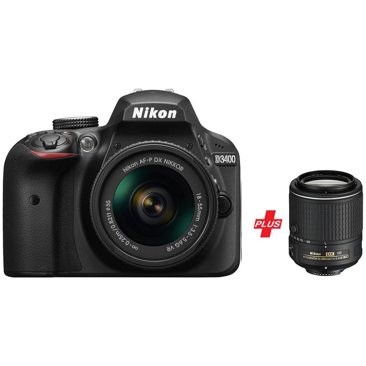 Nikon DSLR Camera D3400 18-55VR + 55-200 VR