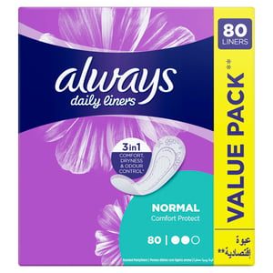 Always Daily Liners Comfort Protect Normal 80pcs