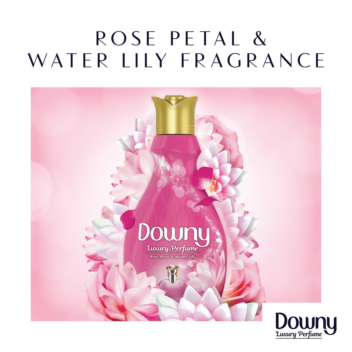 Downy Perfume Collection Concentrate Fabric Softener Rose Petal & Water Lily 1.38Litre