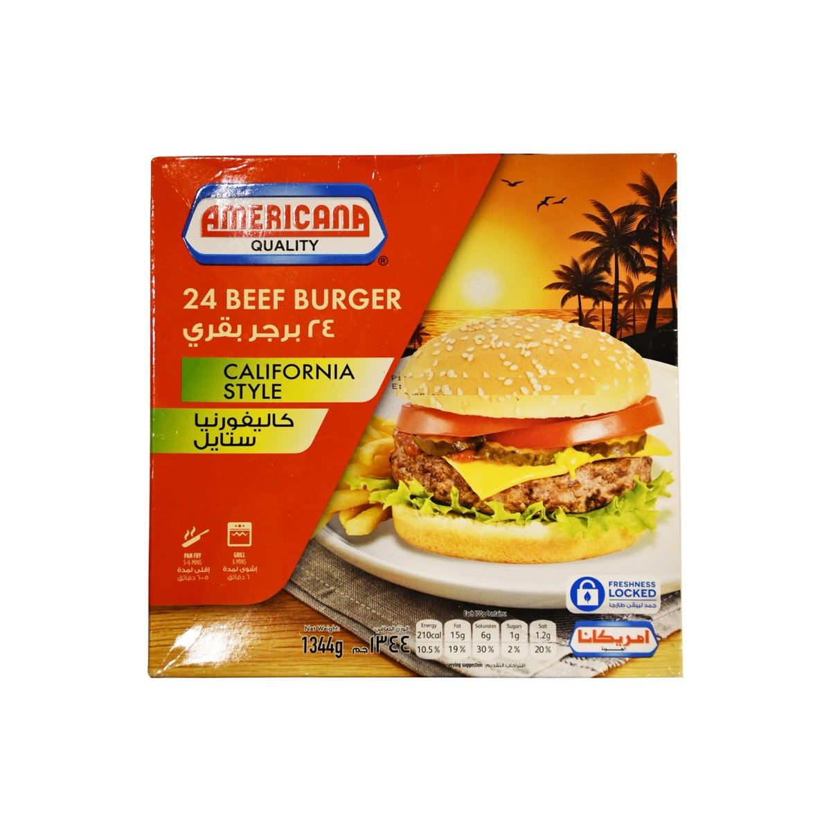 Americana California Beef Burger 1.344 kg