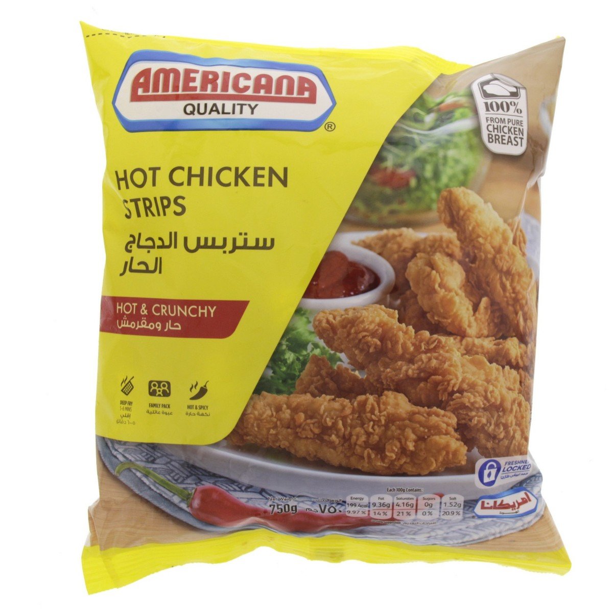 Americana Chicken Strips Hot And Crunchy750g