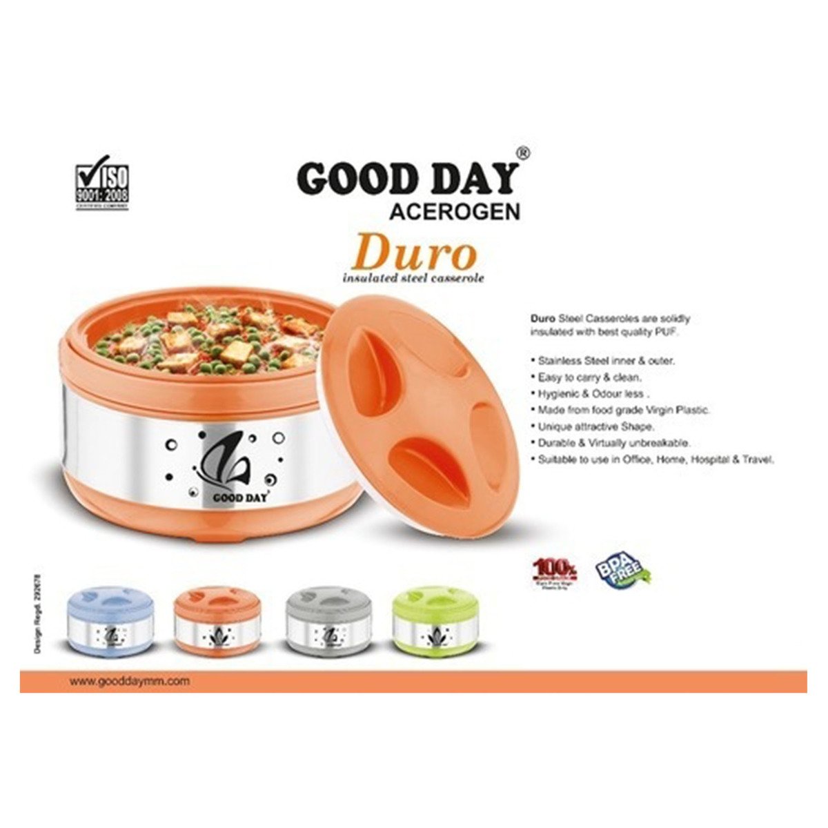 Good Day Hot Pot DURO-3.5Ltr Assorted Color