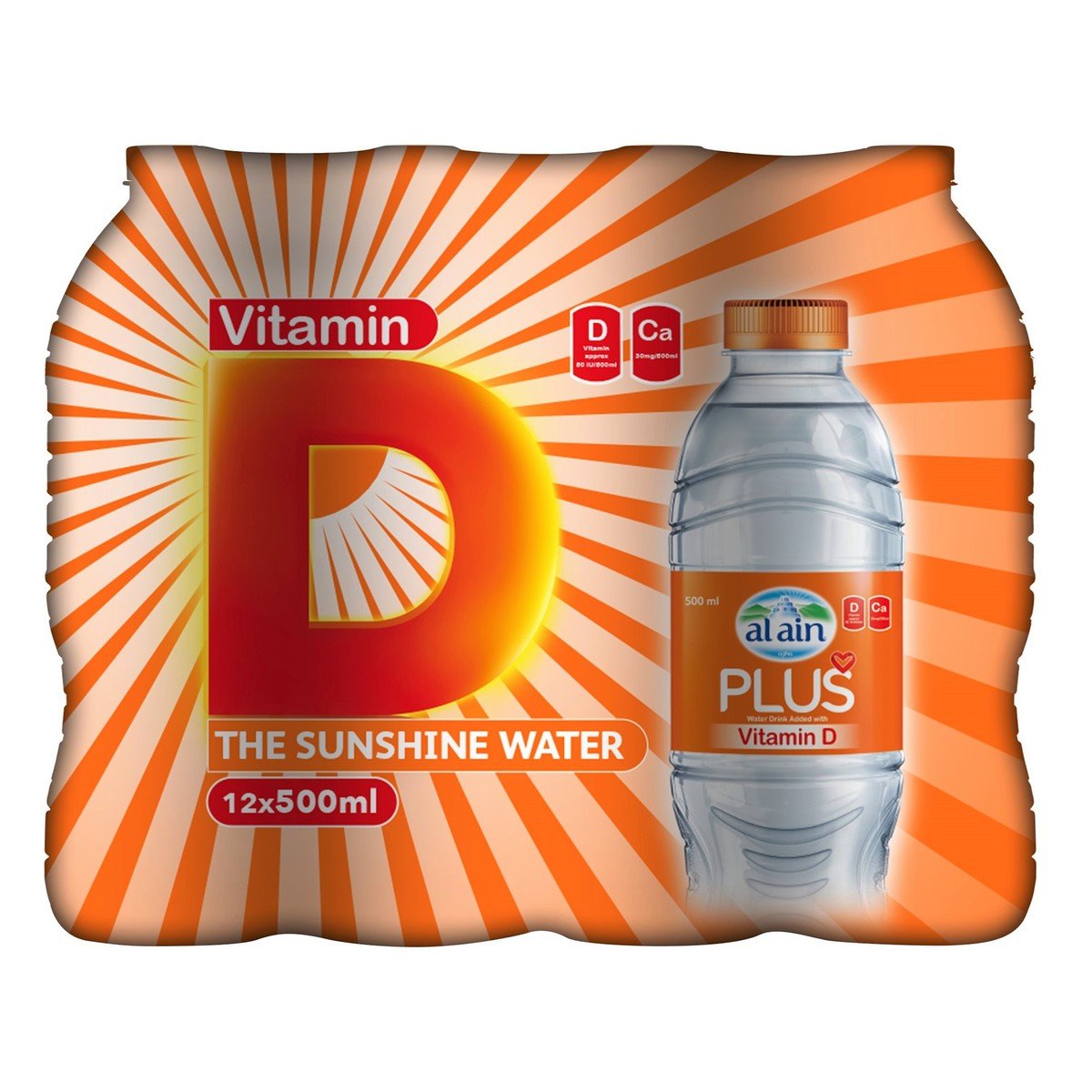 Al Ain Plus Vitamin D Water 12 x 500 ml