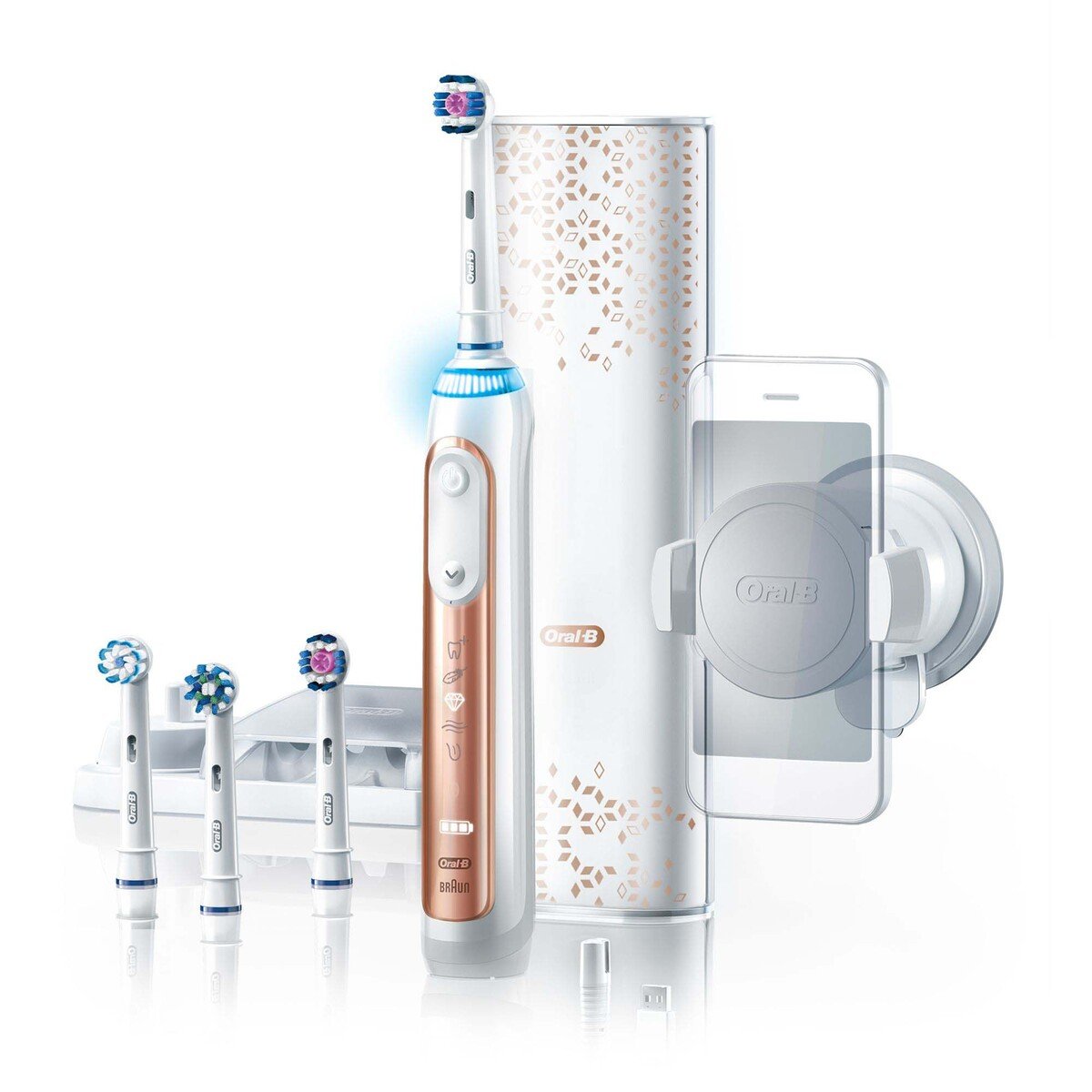 Oral-B GENIUS 9000 Rose Gold Rechargeable Electric Toothbrush D701.545.6XC