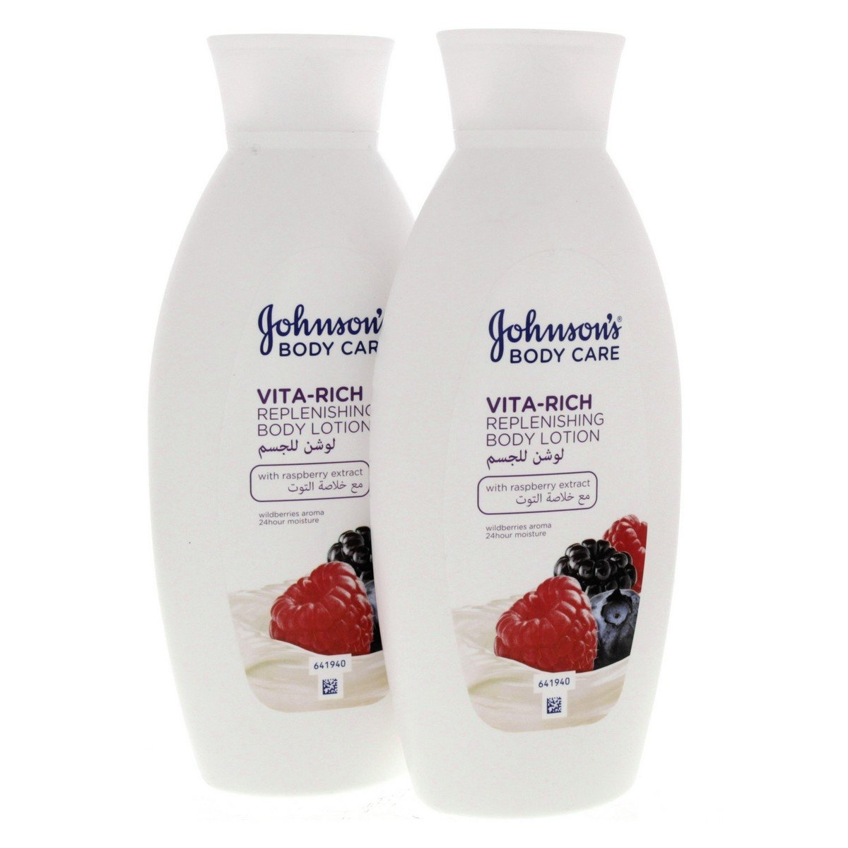 Johnsons Vita Rich Replenishing Body Lotion Raspberry 2 x 400 ml