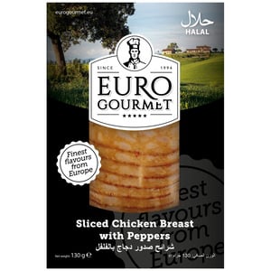 Euro Gourmet Sliced Chicken Breast With Pepper 130g