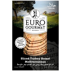 Euro Gourmet  Sliced Turkey Breast Mediterranean 130g