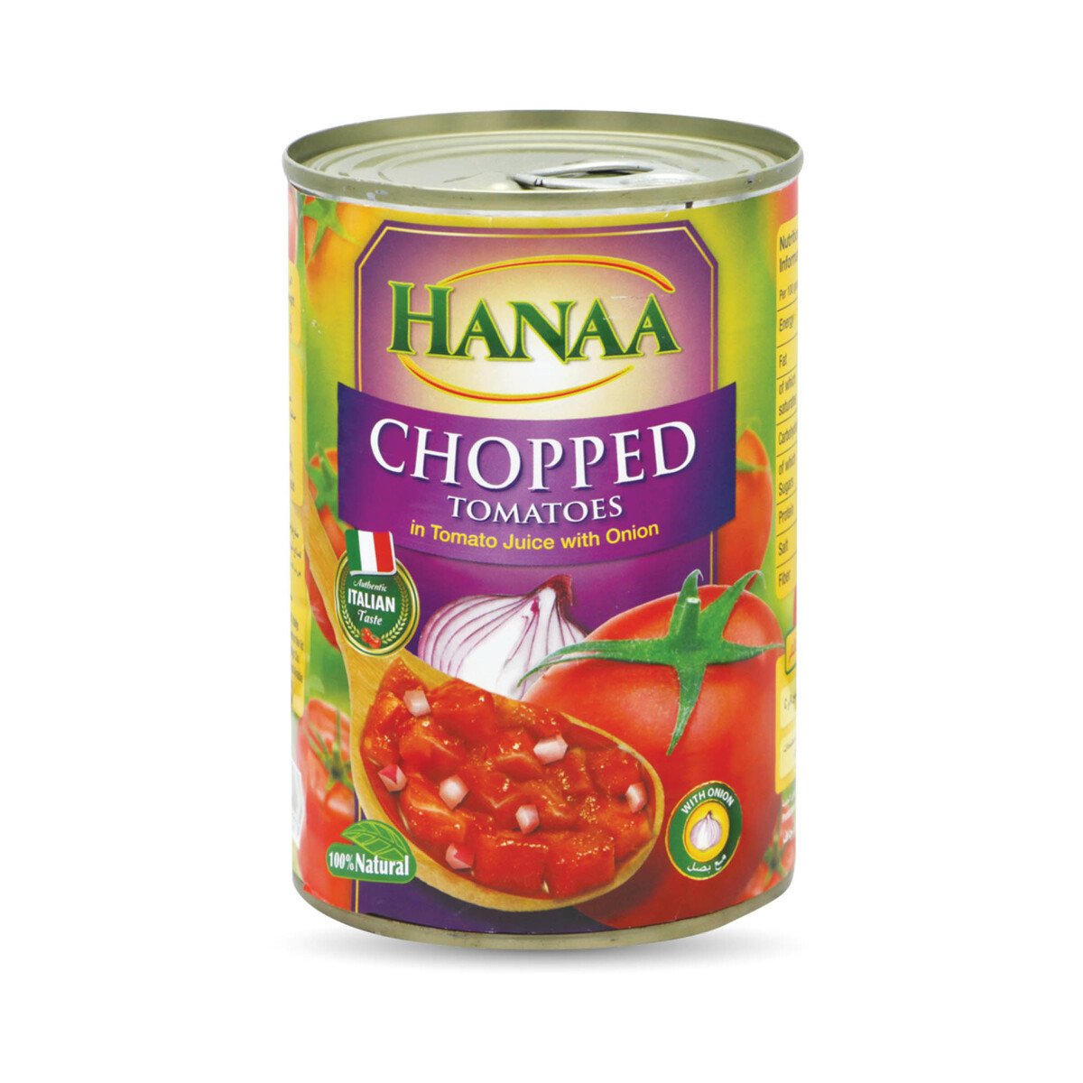 Hanaa Chopped Tomato Juice with Onion 400g