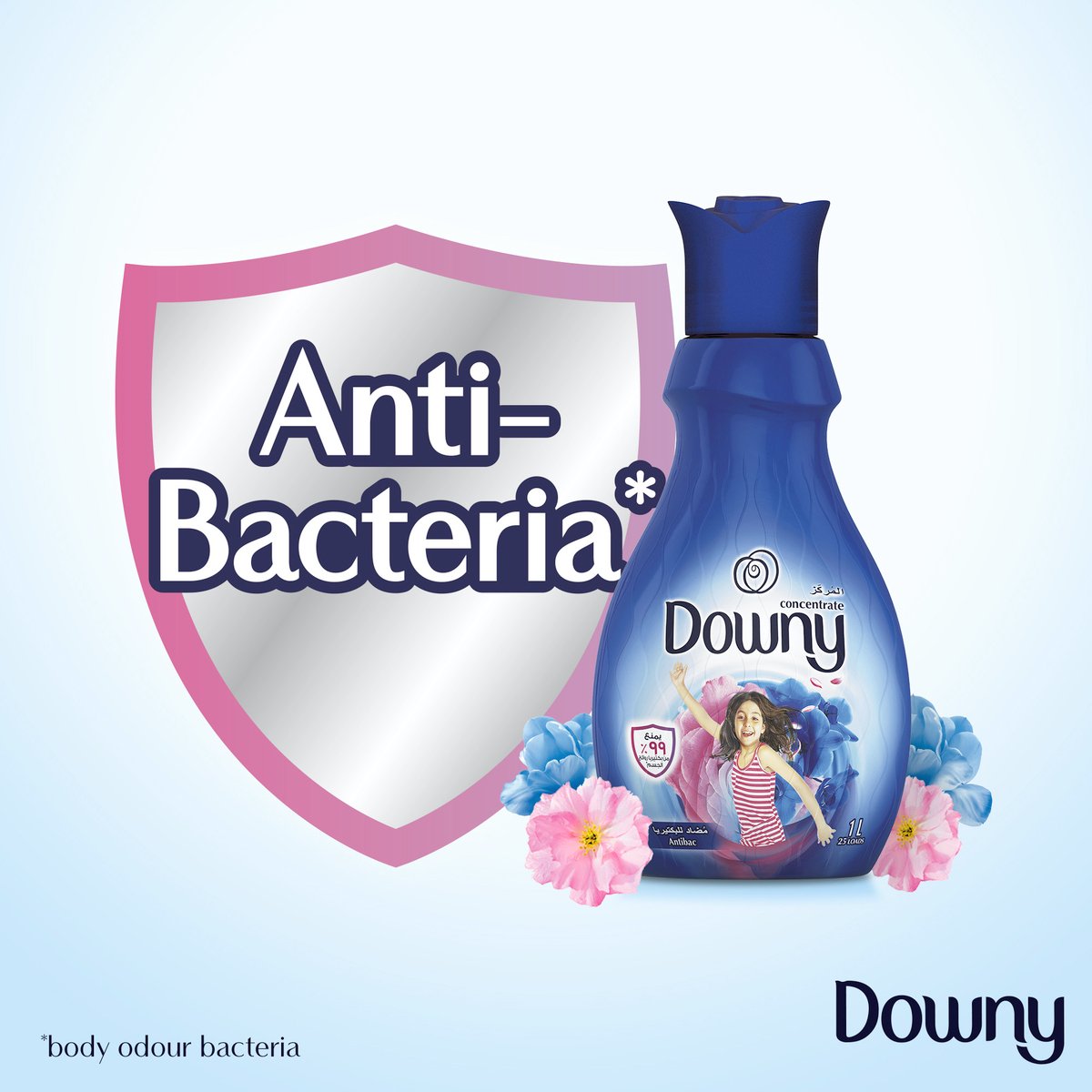 Downy Fabric Softener Concentrate Anti-Bacterial 2 x 1.5Litre