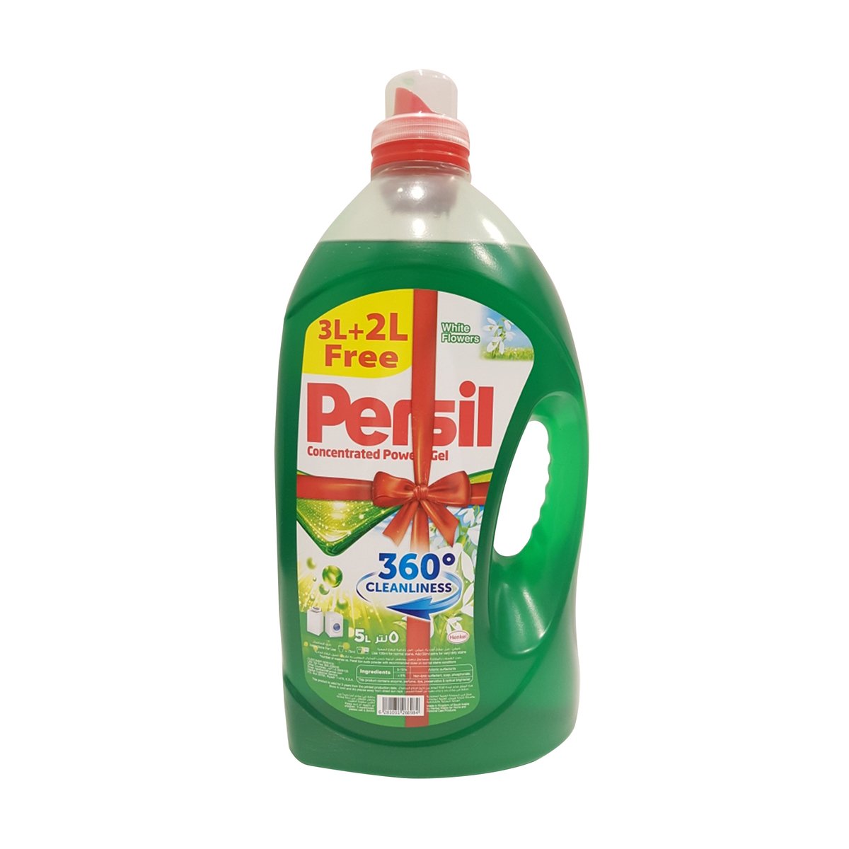 Persil Concentrated Power Gel White Flowers 3Litre + 2Litre Free