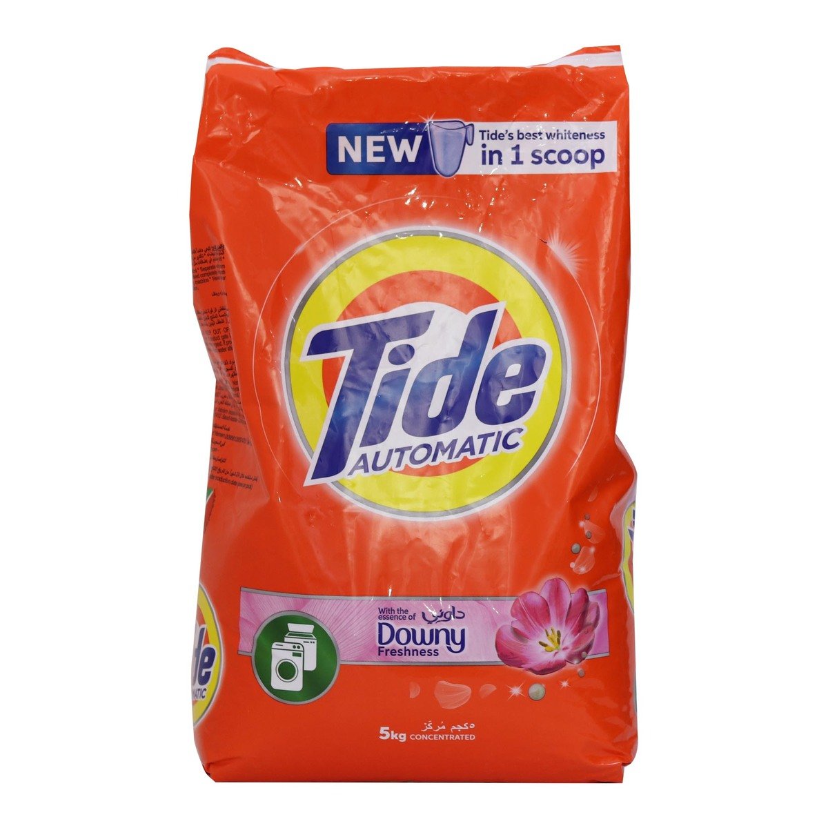 Buy Tide Concentrated Washing Powder With Downy Front Load 5kg Online at Best Price | Front load washing powders | Lulu KSA in Saudi Arabia