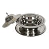 Chefline Stainless Steel Date Bowl Gold Print With Lid 18cm