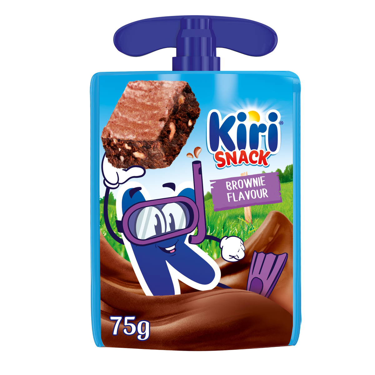 Kiri Snack Dairy Dessert Pouch Brownie Flavour 4 x 75 g