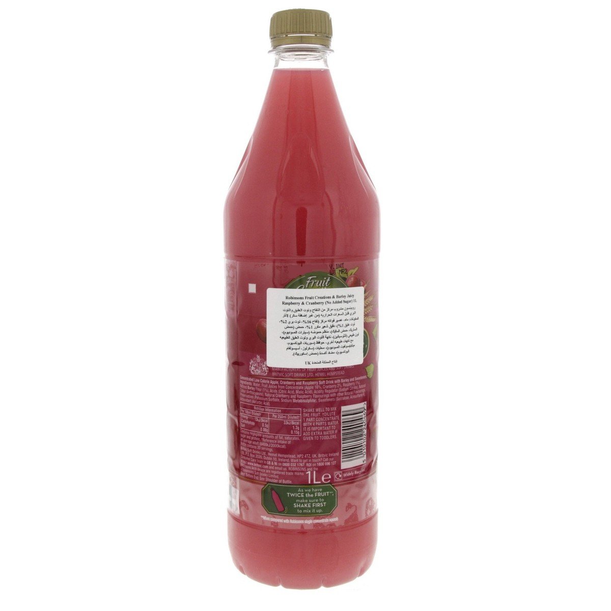Robinsons Fruit Creations And Barley Juicy Raspberry And Cranberry 1 Litre