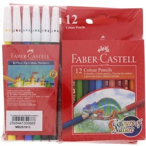 Faber-Castell Jumbo Crayon 12's + Faber Color Pen 6's + Color Pencil 12's