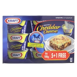 Kraft Processed Cheddar Cheese 6 x 100 g