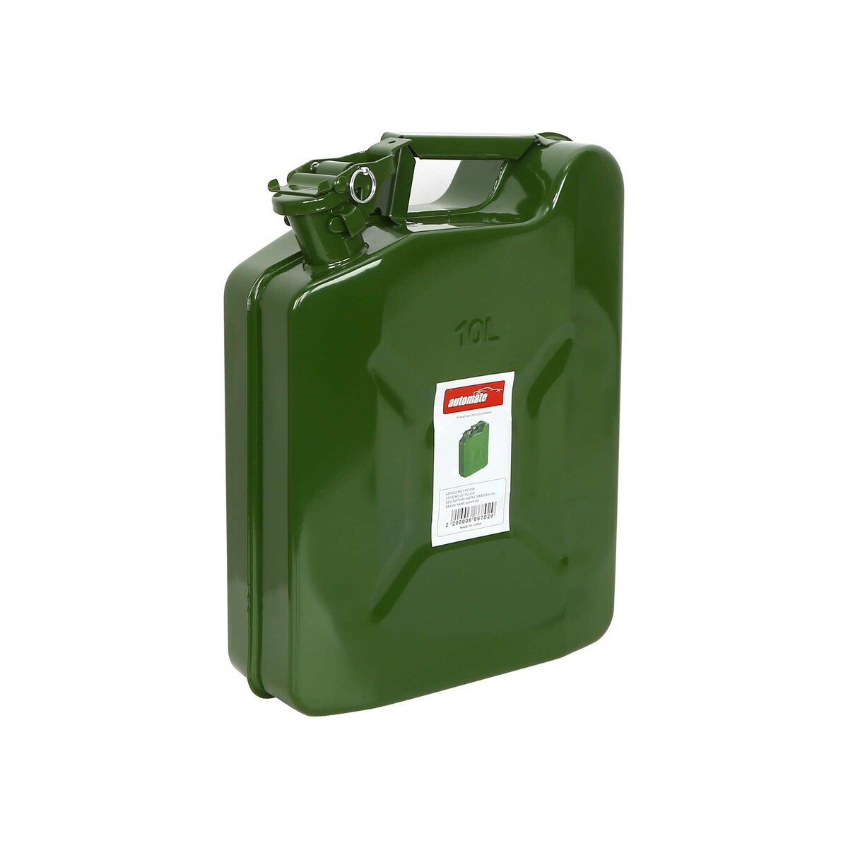 Automate Jerry Can Metal Vertical LDYGL 10Ltr
