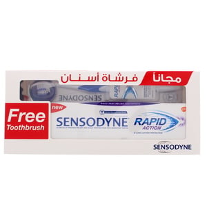 Sensodyne Rapid Action Tooth Paste 75ml + Tooth Brush