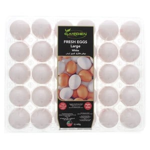 Buy Garden Fresh White Eggs Large 30 pcs Online at Best Price | White Eggs | Lulu UAE in UAE