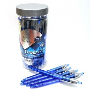 Win Plus Retractable Ball Point Pen TriaD RT 0.7mm Blue 25's
