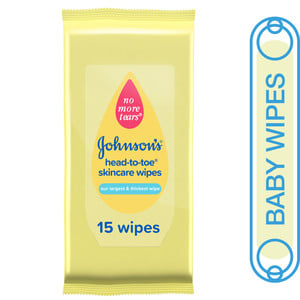 Johnson's Baby Cleansing Wipes Head-To-Toe Skincare 15pcs