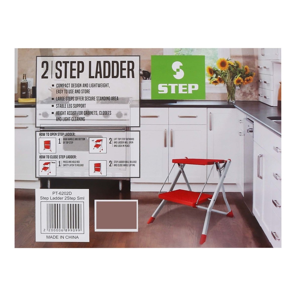 Step Ladder 2 Step PT-6202D Small Assorted Colors