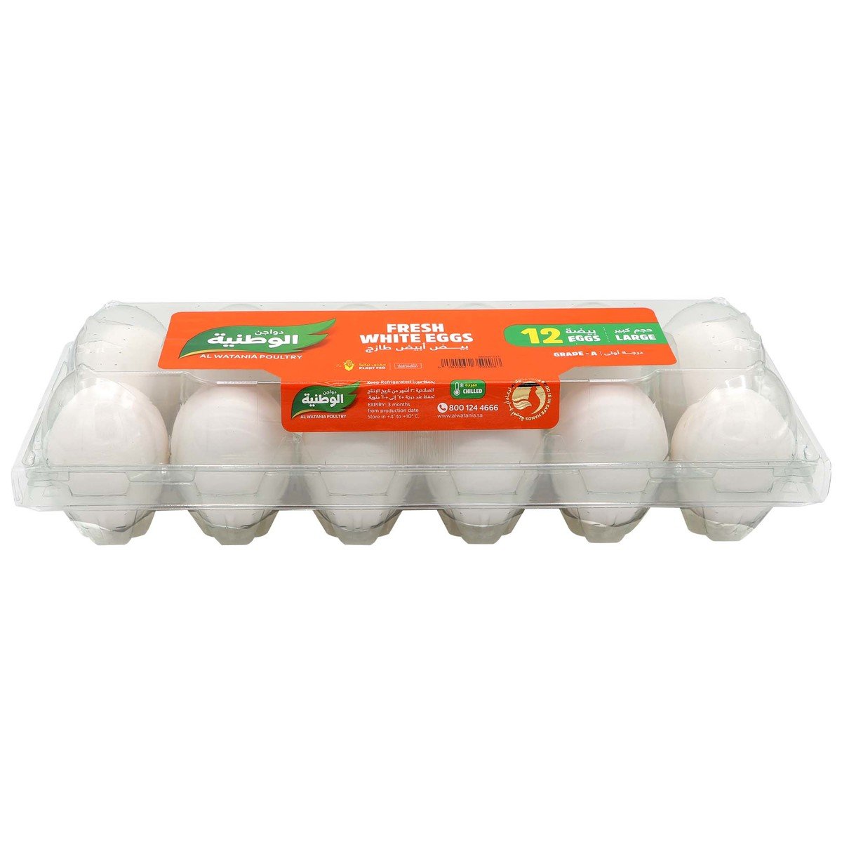 Al Watania White Eggs Large 12pcs
