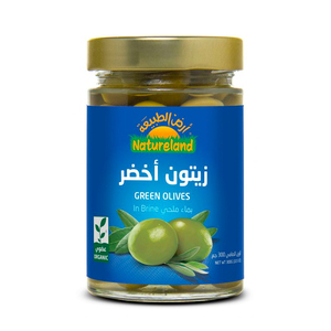 Natureland Organic Green Olives In Brine 300 g