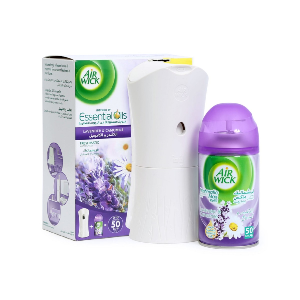 Airwick Freshmatic Kit Essential Oils Lavender & Chamomile 250ml