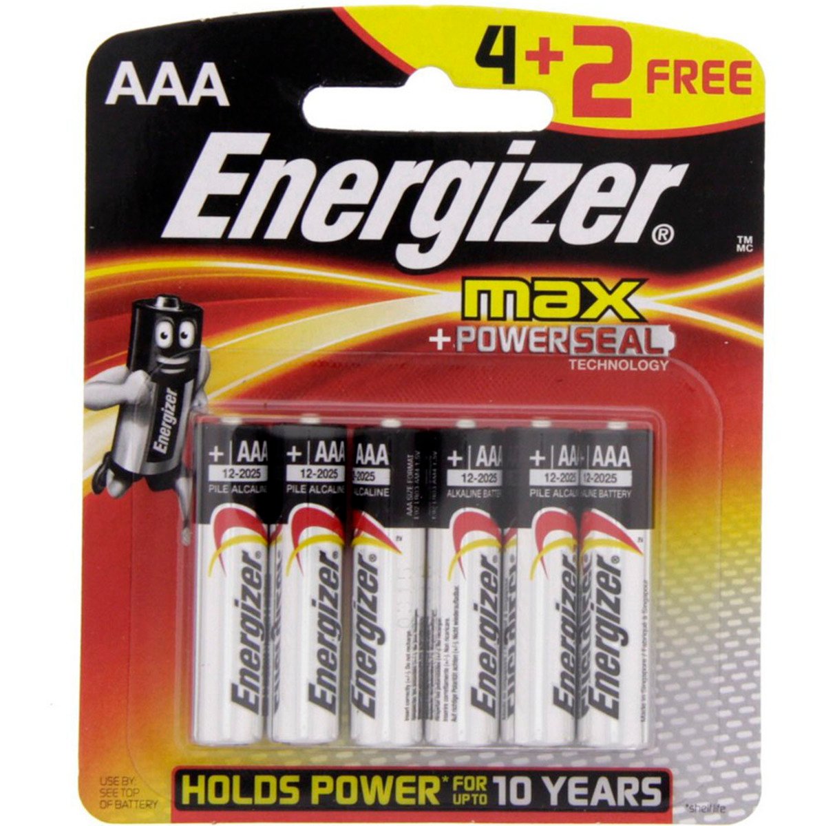 Energiser Max+ Power seal AAA Battery E92BP4+2