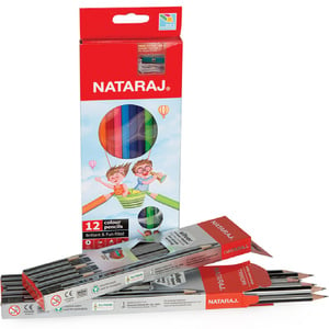 ناتاراج قلم رصاص إتش بي 12 حبة ×2 + أقلام تلوين خشبية
