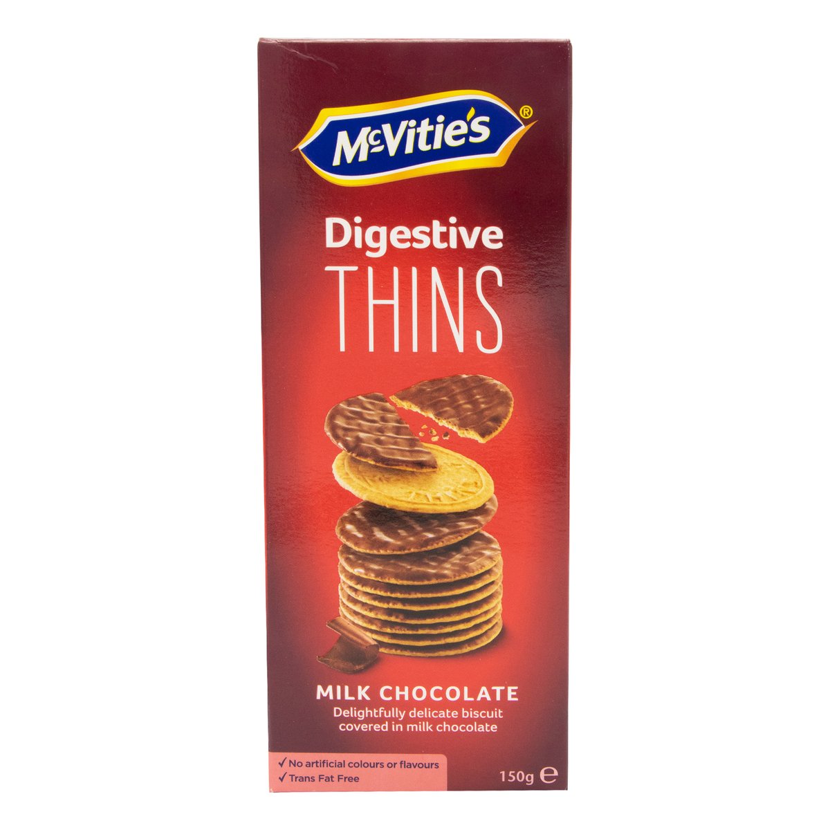 McVitie's Digestive Thins Milk Chocolate 150 g