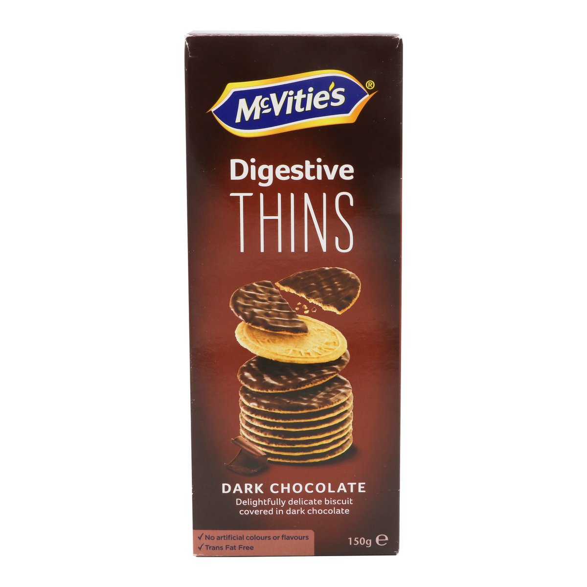 McVitie's Digestive Thins Dark Chocolate 150 g