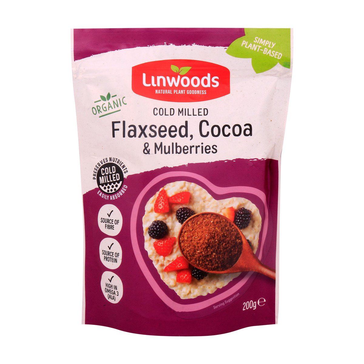 Linwoods Milled Flaxseed, Cocoa & Mulberries 200 g