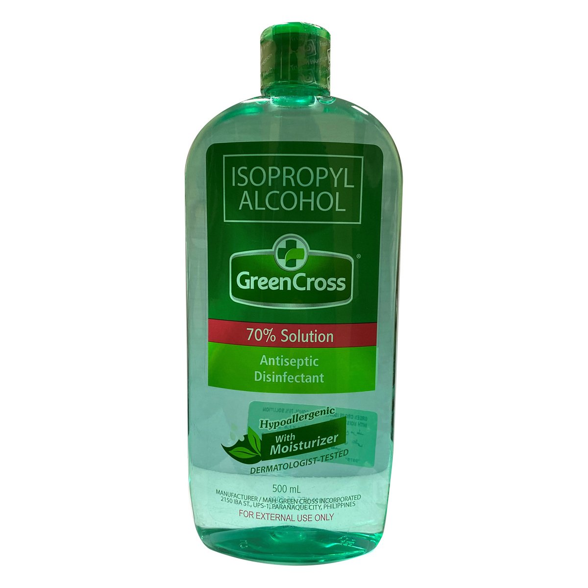 Green Cross Antiseptic Disinfectant 70% Isopropyl Alcohol 500 ml