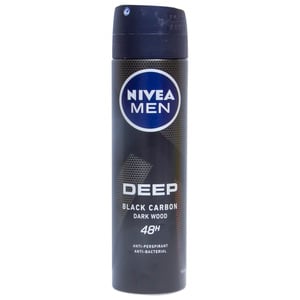 Nivea Deep Black Carbon Deodorant For Men 150ml