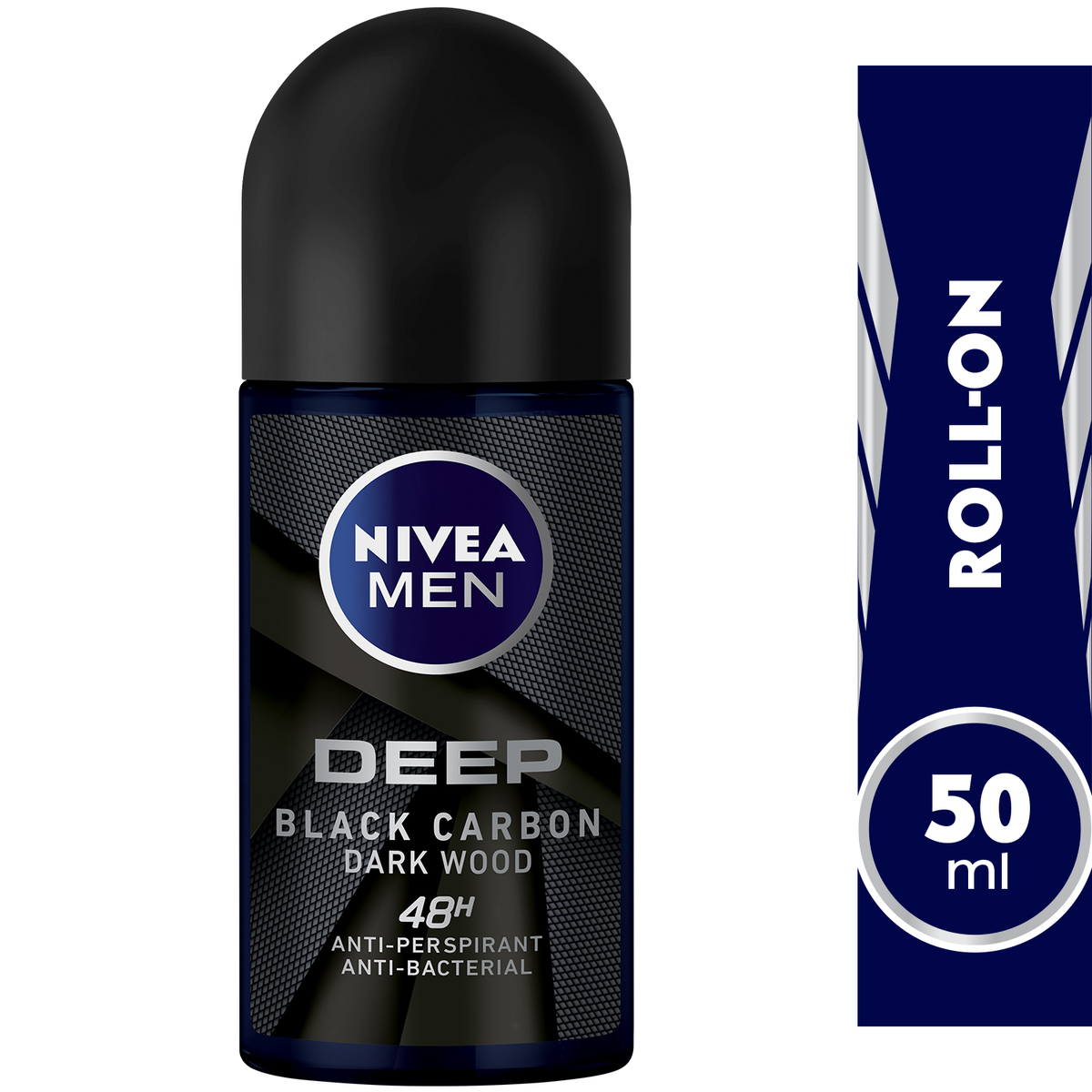 Nivea Men Roll On Deep Black Carbon Dark Wood 50 ml