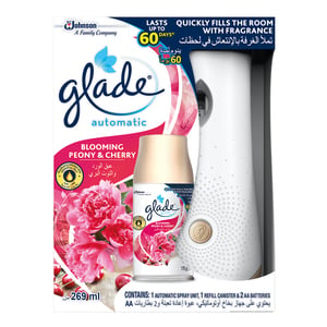 Glade Automatic Spray Unit Set Blooming Peony And Cherry 269ml