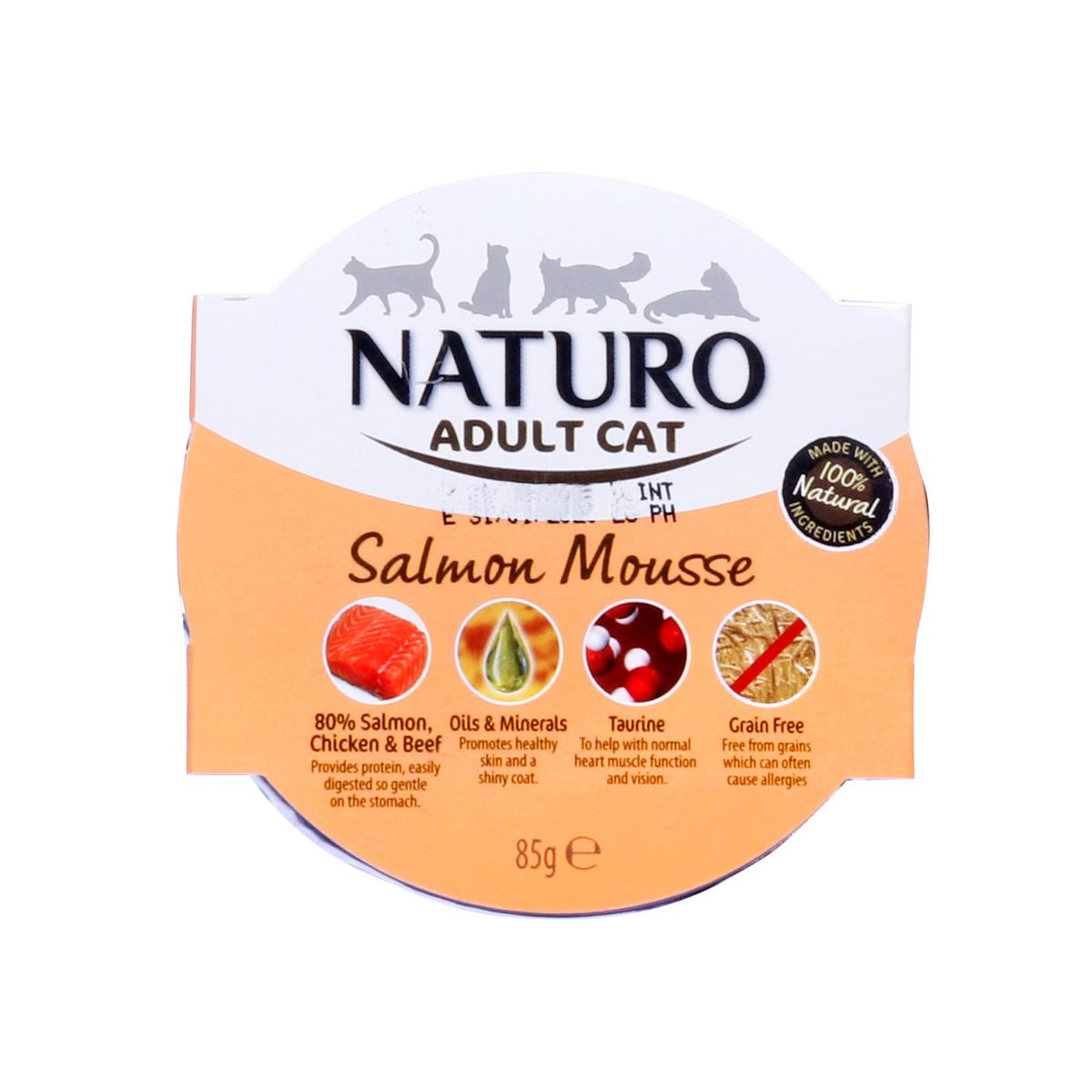 Naturo Salmon Mousse For Adult Cat 85 g