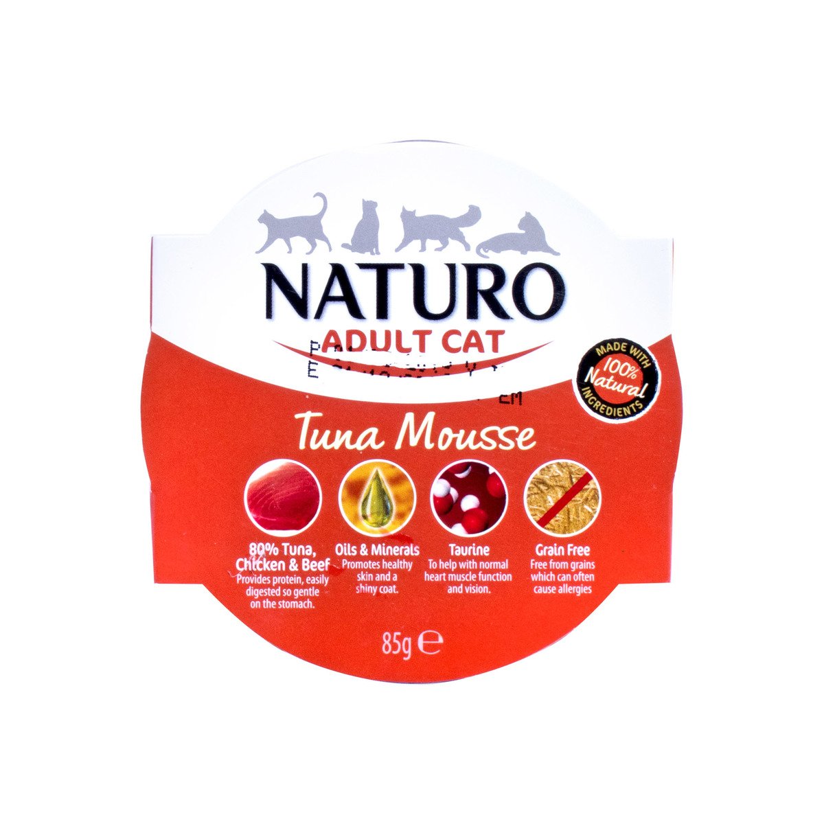 Naturo Tuna Mousse For Adult Cat 85 g