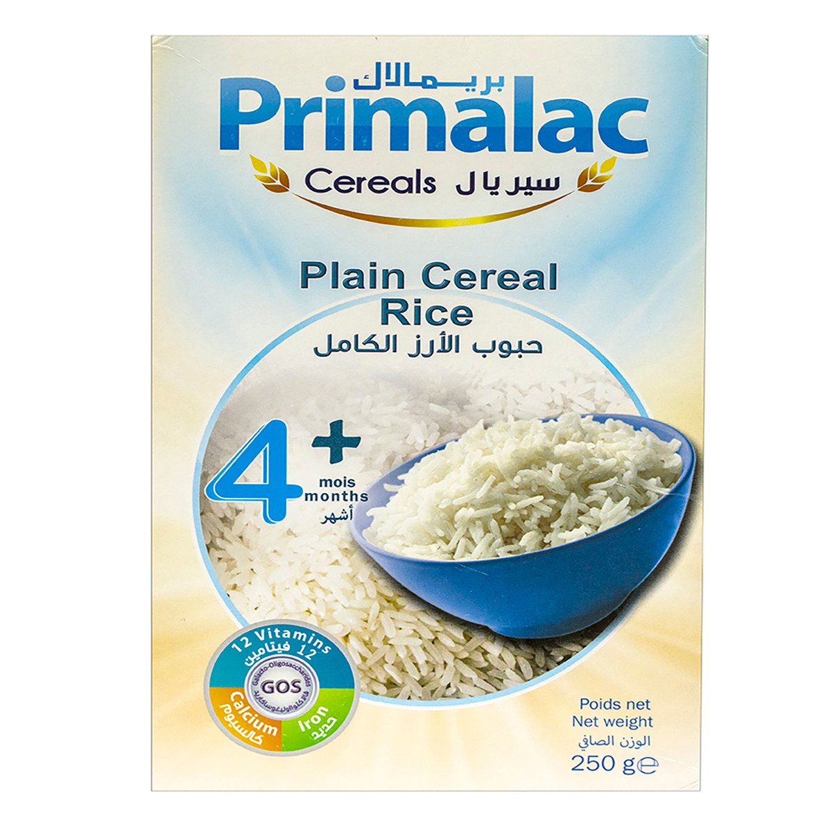 Primalac Plain Cereal Rice 4+months 250g