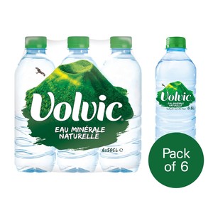 Volvic Natural Mineral Water 6 x 500 ml
