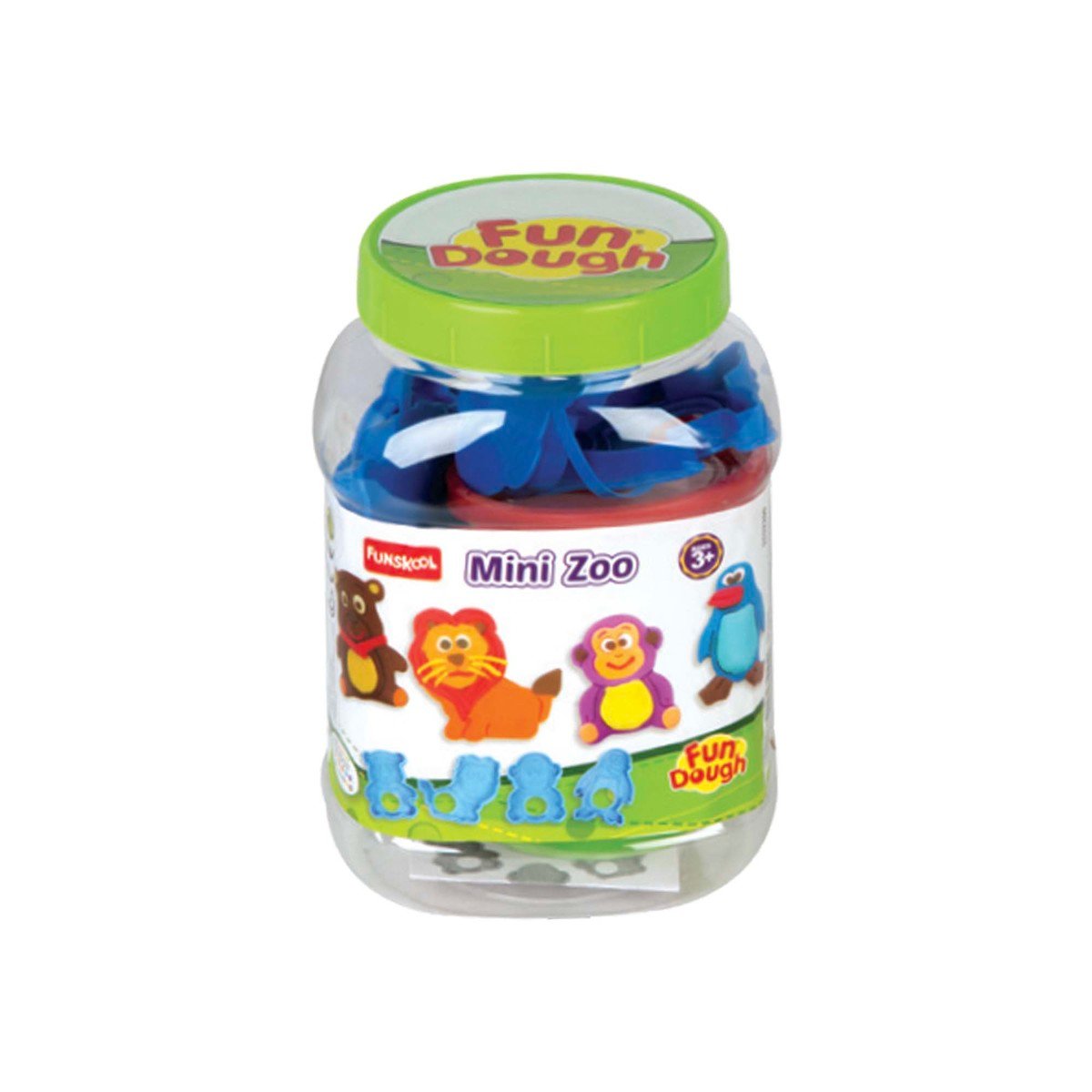 Funskool Mini Zoo Clay 2532200 2x75gm+4Shapes