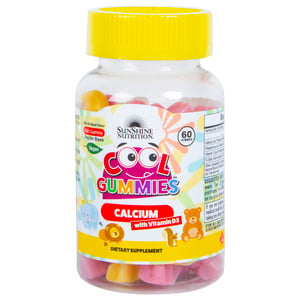 Sunshine Nutrition Cool Gummies Calcium With Vitamin D3 60pcs