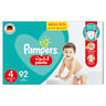 Pampers Baby-Dry Pants Diapers Size 4, 9-14kg With Stretchy Sides for Better Fit 92pcs