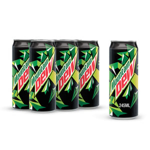 Mountain Dew Carbonated Soft Drink Cans 6 x 245 ml