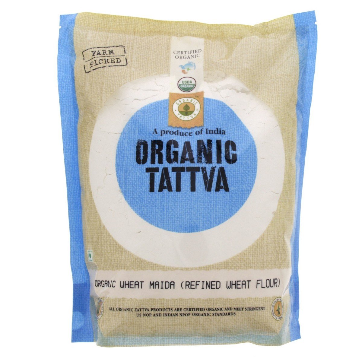 Organic Tattva Organic Wheat Maida (Refined Wheat Flour) 2 kg