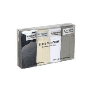 Elite Comfort Men's Brief Assorted Colors 4 Pcs Pack Extra Large