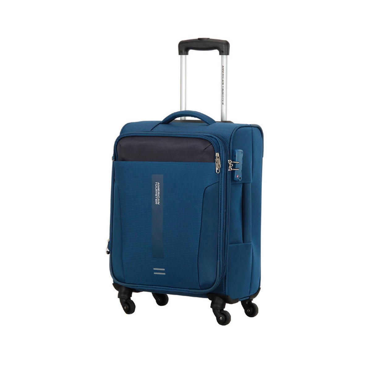 American Tourister Madison 4 Wheel Soft Trolley, 56 cm, Blue